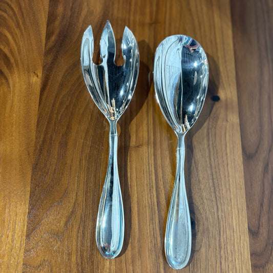 SET Silverplated Salad Servers, Godinger, 11.25" W x 6" D x 2" H