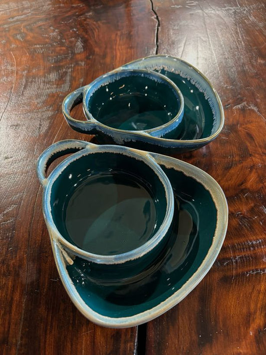 Green Soup and Side bowls, 8"