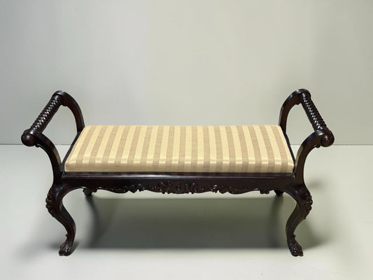 Saatchi Bench with upholstered seat, 47"W x 17"D x 25"H
