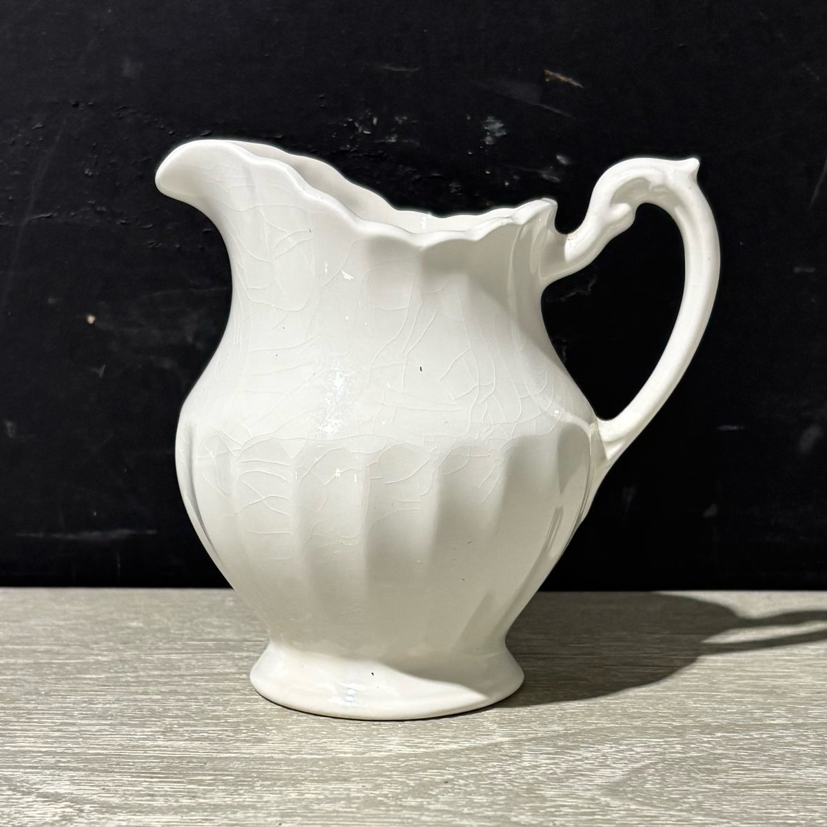 Small White Ironstone Pitcher, J & G Meaken, England
