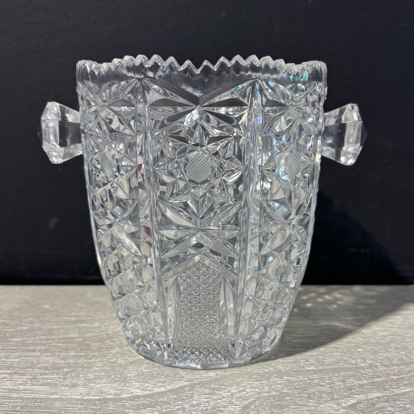 Crystal Ice Bucket 6.5" W x 5" D x 5.5" H