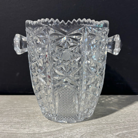 Crystal Ice Bucket 6.5" W x 5" D x 5.5" H