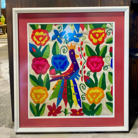 Mexican Embroidered Folk Art, 22"W x 23.5"H x 1.25"H