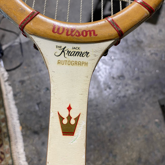 Vintage Wilson Jack Kramer Tennis Racket, VMI, 9"W x 27"L x 1.25"D