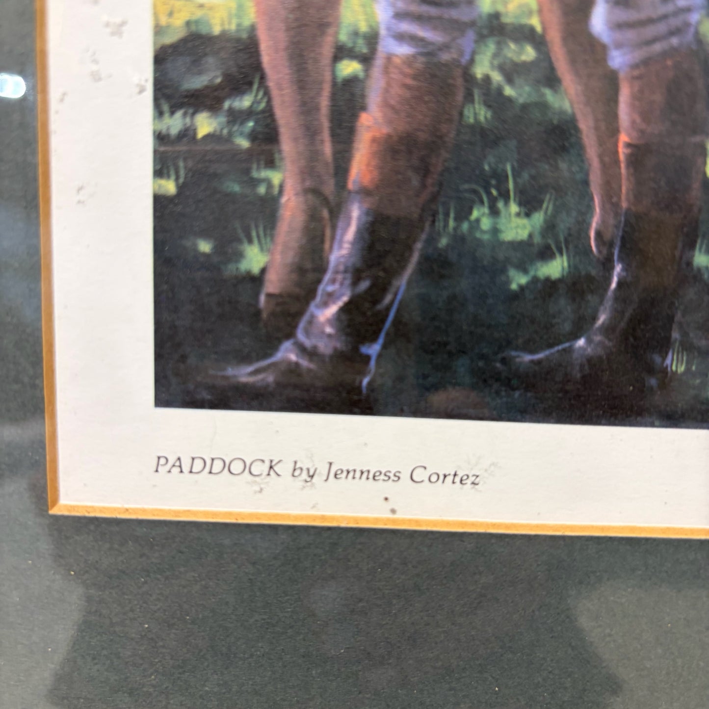 Signed Print "Paddock" by Cortez, 34"W x 23"H
