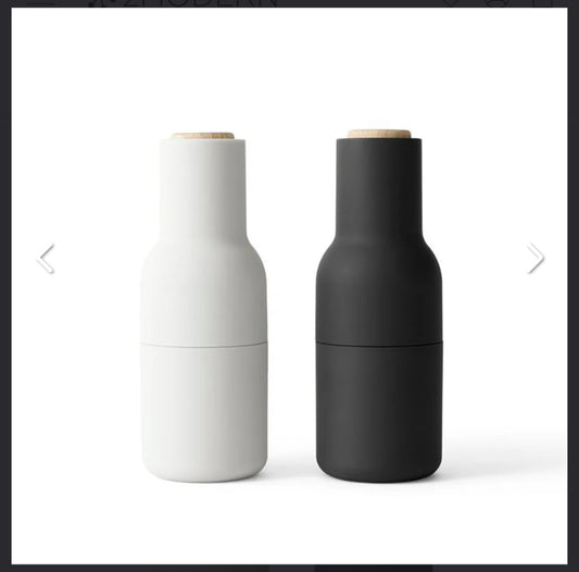 Salt & Pepper bottle grinders, 8"H