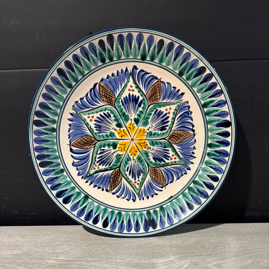 Lrg Handpainted Decorative Plate 15.5" D x 2.24" H