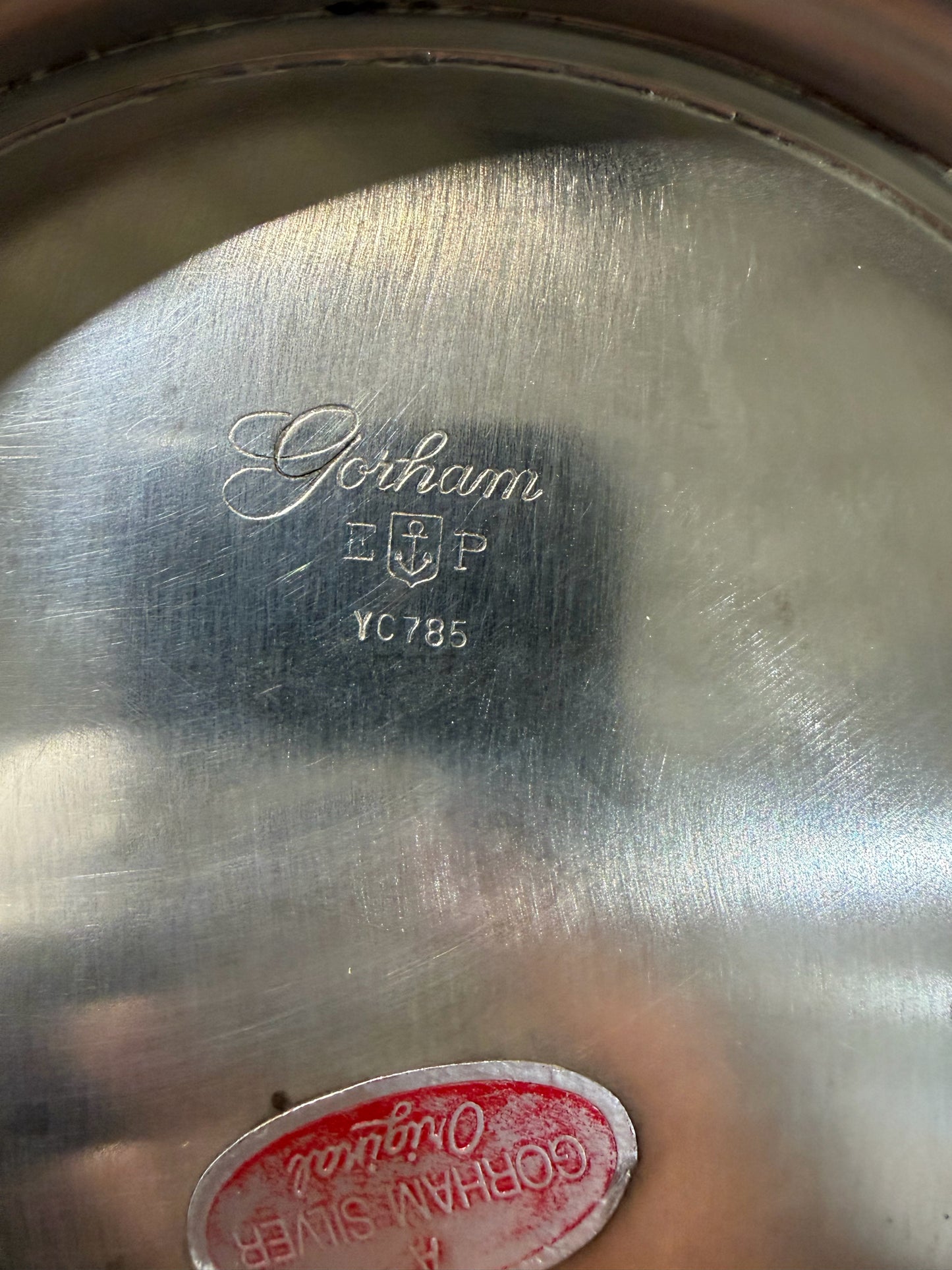 VTG Gorham Silverplate Extra Large Punch Bowl, 12"Dia x 6"H