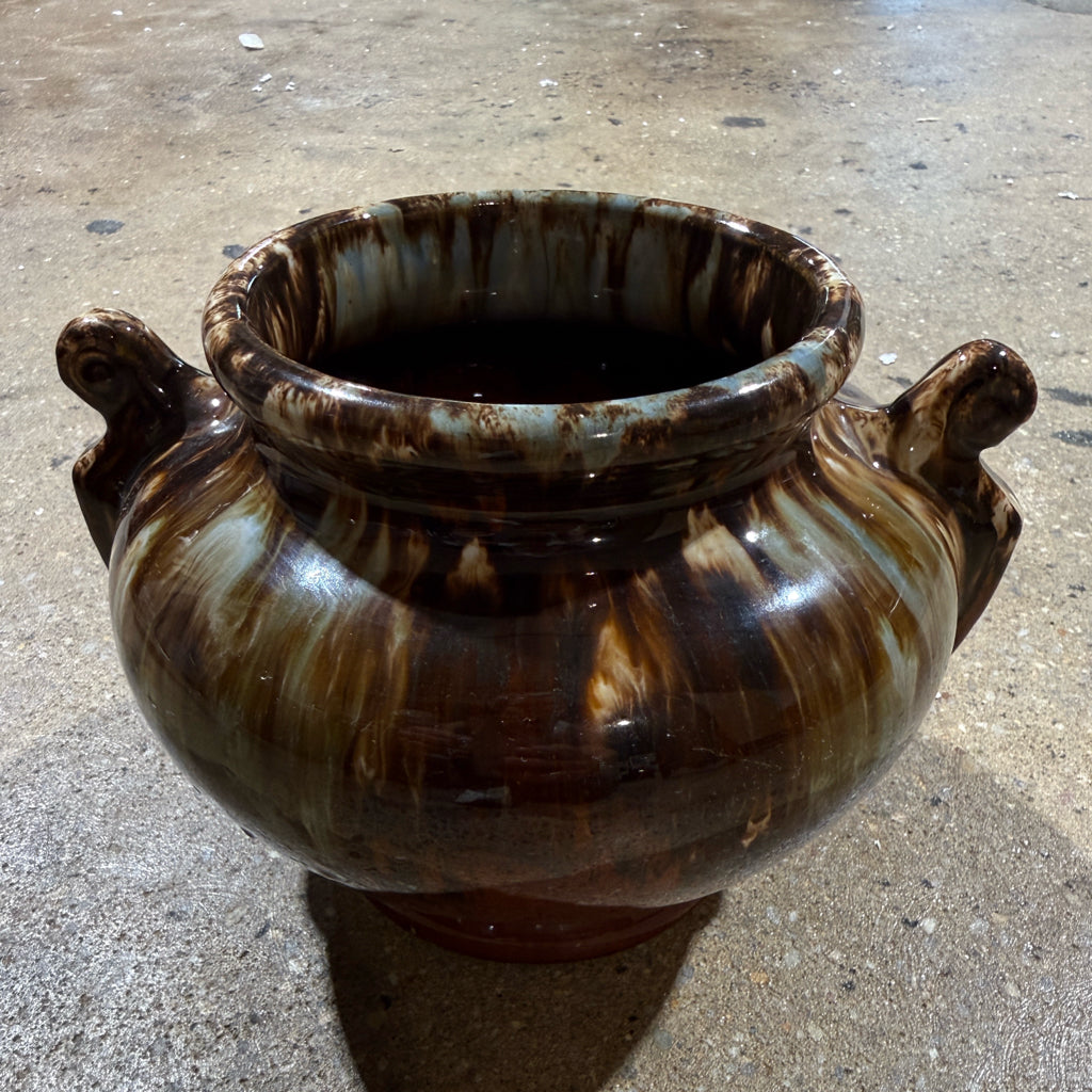 Vintage Brush McCoy Pottery Onyx JardiniÃ¨re, Drip Glaze