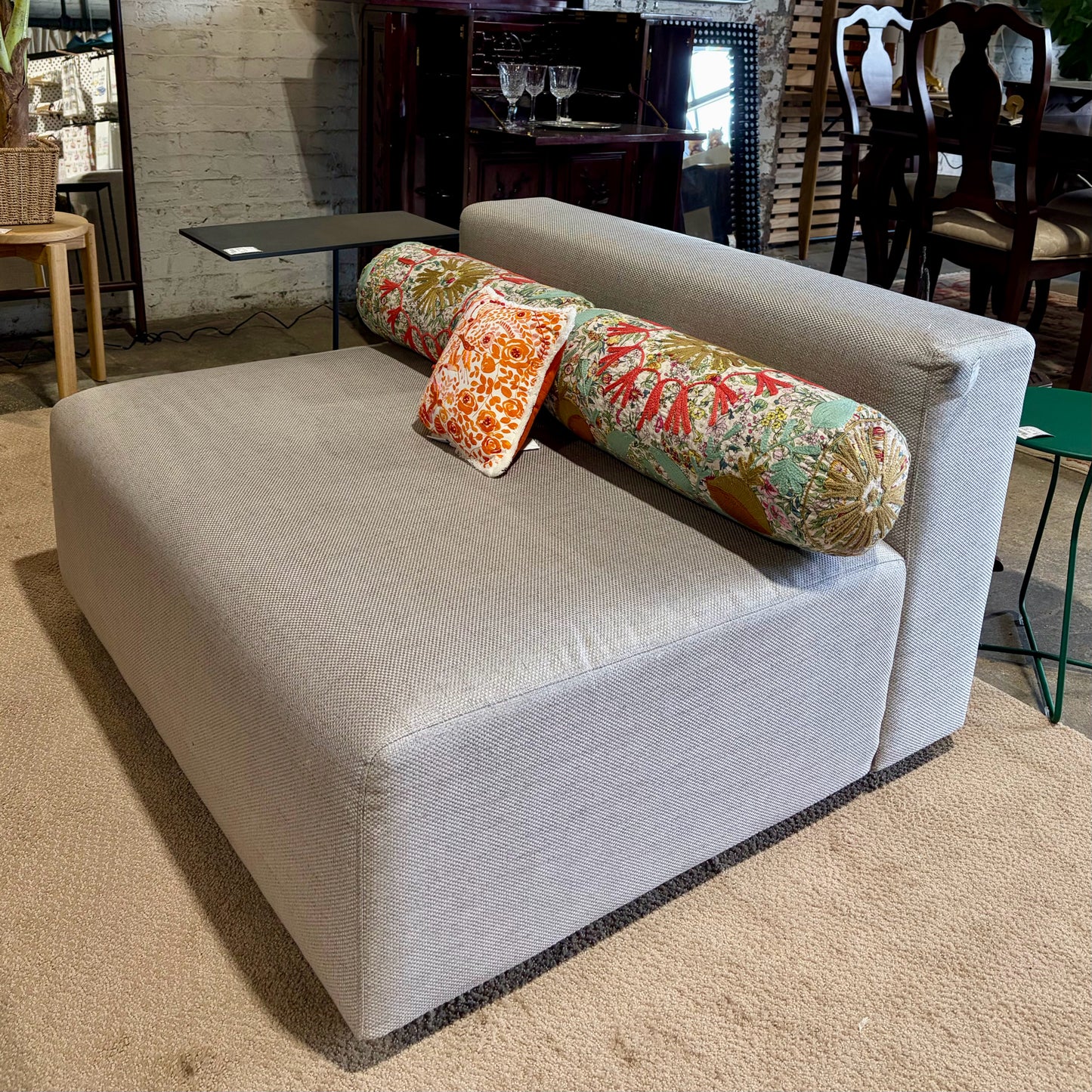 MODLOFT Armless Chair, gray, 43" W x 42" D x 31" H