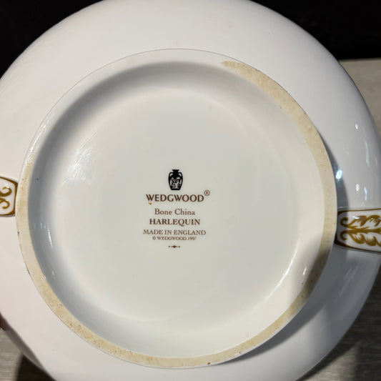 VTG Wegdwood Harlequin Covered Tureen, Bone China, 10"W x 8.5"D x 6.25"H
