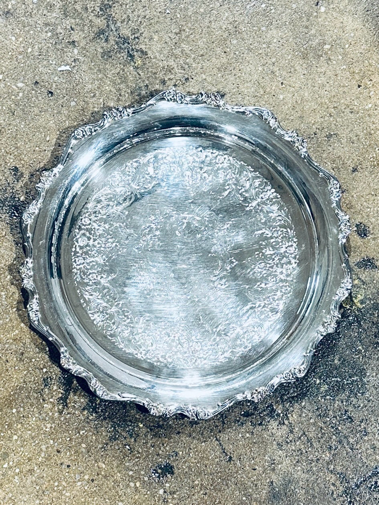 Webster Wilcox silverplate platter, 13.5"Dia