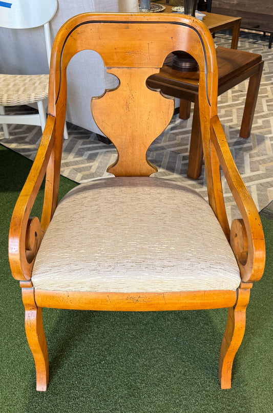 Biedermeier style chair, 21"D X 23.5"W x 38"H