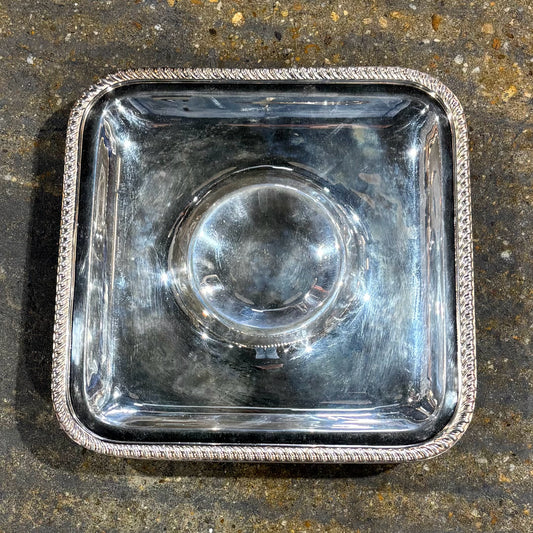 Square Silverplated Poole Serving Dish 13" x 13" x 1.75"  H