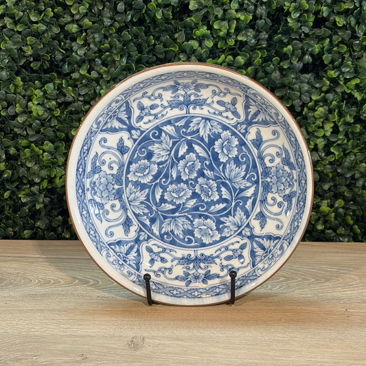 VTG Andrea by Sadek Blue & White Plate, 8.75" Dia