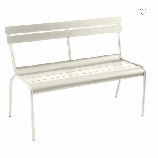Luxembourg 2 Seater Outdoor Bench, Clay Grey (Textured)