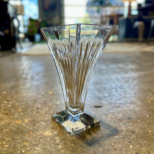 Waterford Crystal Clarion Vase, 7" L x 3.75" W x 9.75" H