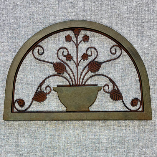 Rustic Arched Wall Grill, 26"W x 17.25"H x .5"D