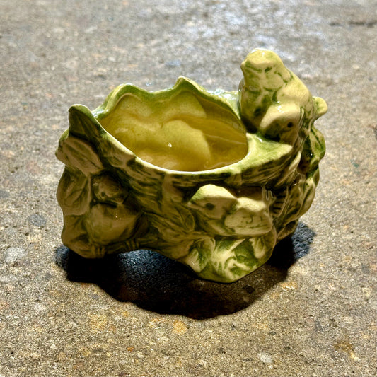 McCoy Birds Nest Small Planter, Green, 6" L x 4" W x 3" H