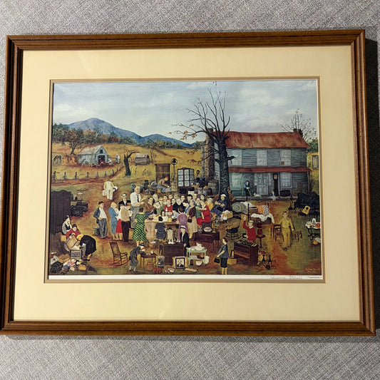 VTG "End of the Line"  Print Signedi Queena Stovall, 29.25"W x 24.5"H x .75"D