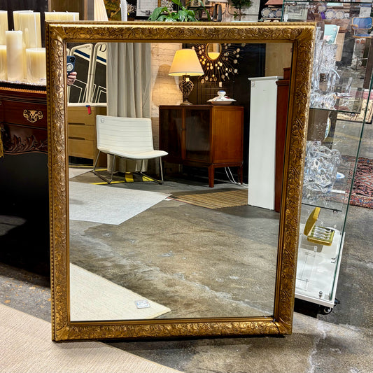 VTG Large Ornate Gold Giltwood Mirror,  37"W x 47"H x 2"D