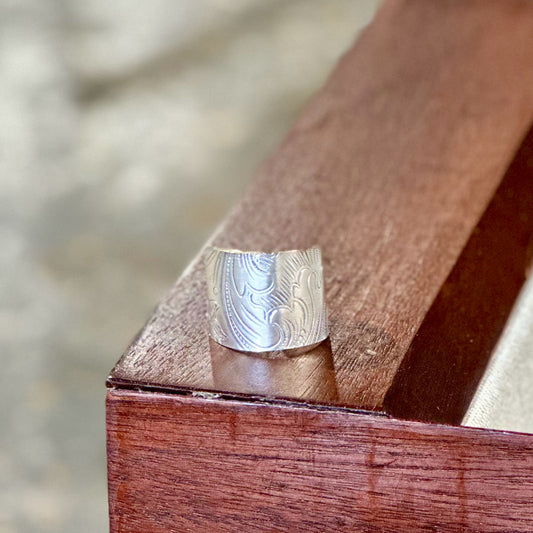 Silverplate over copper ring