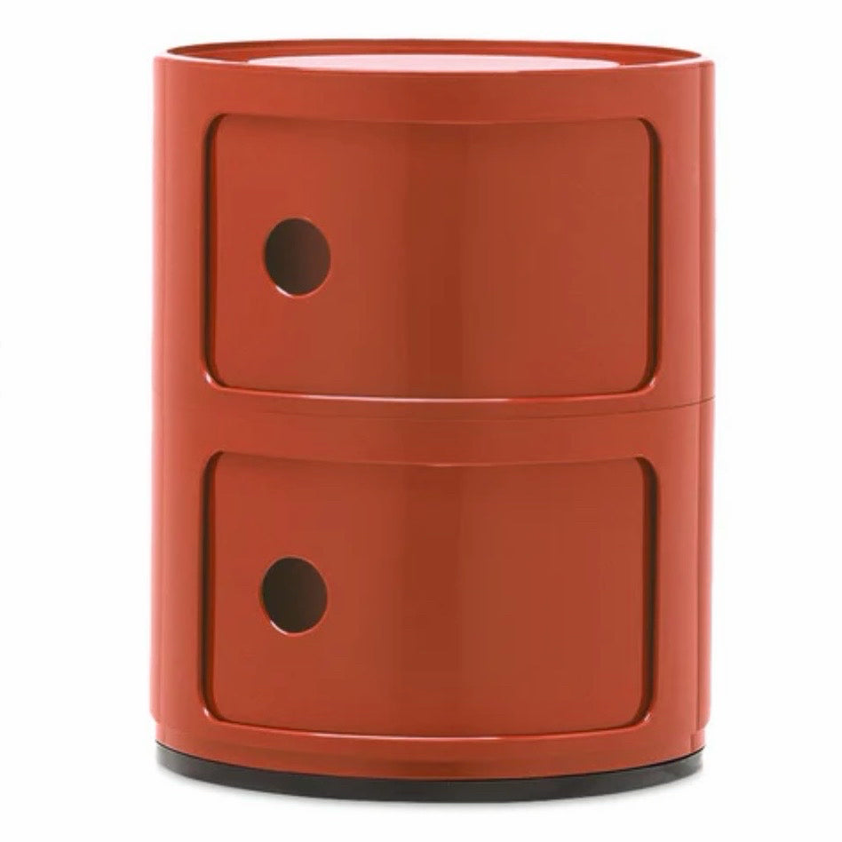 NEW Componibili Round Storage, orange glossy, 12.6"W x 12.6"D x 15.75"H