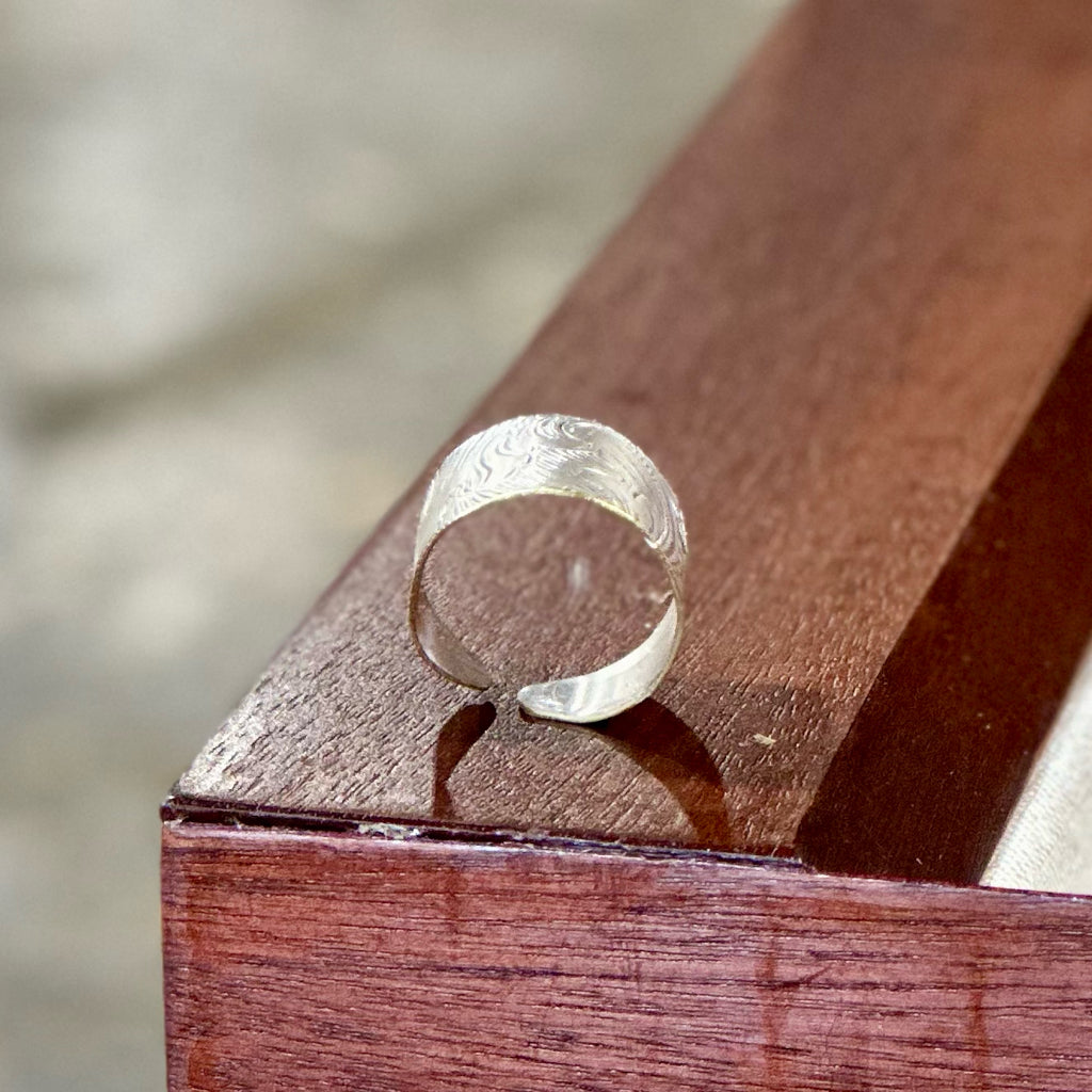 Silverplate over copper ring