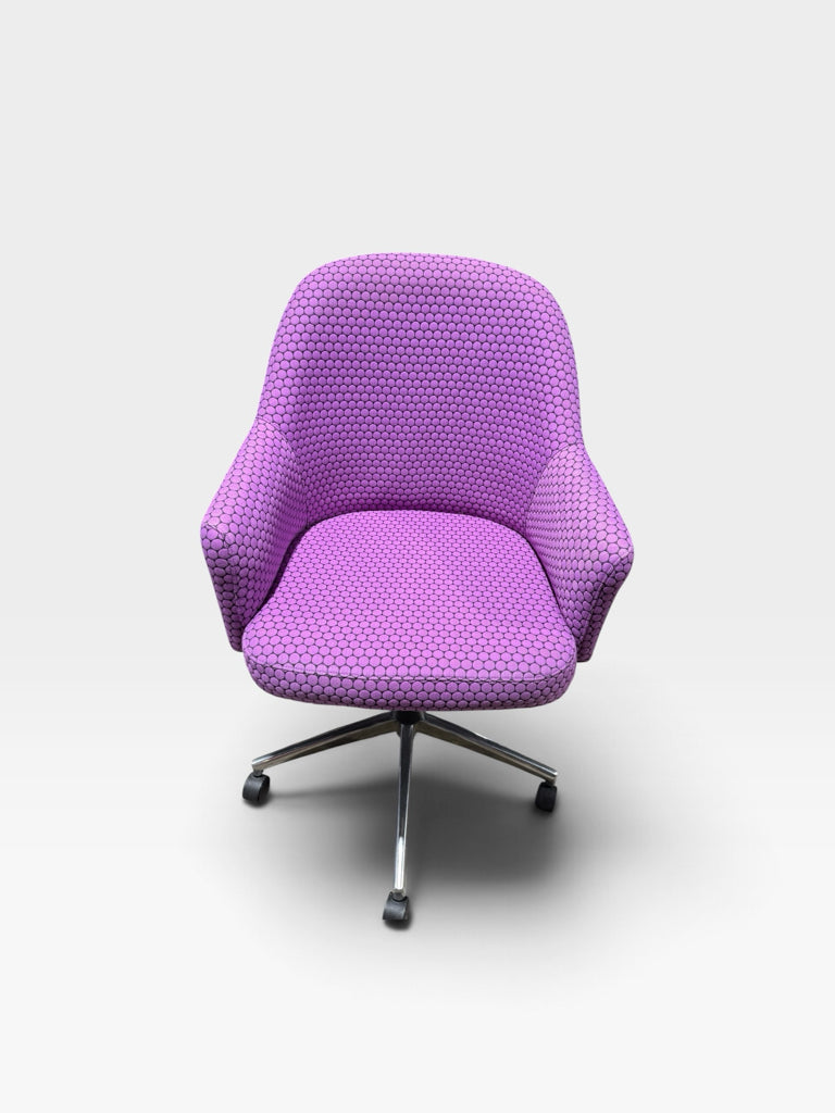 Nightengale Soda swivel chair, purple dot