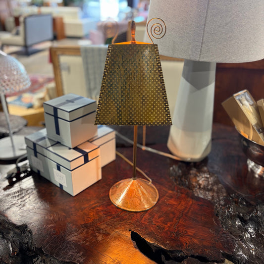 Whimsy Table Lamp w/Metal Shade 20"H x 8"W