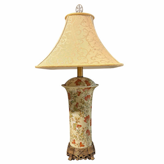 VTG Chinoiserie Porcelain Table Lamp, 33"H