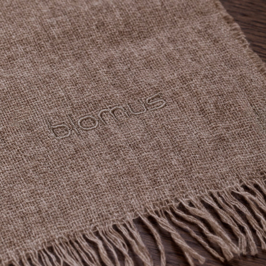 Merino Throw Blanket, Fungi, 85% Merino Wool, 15% Cashm 78.8"W x 51.2"D x 0.8" H