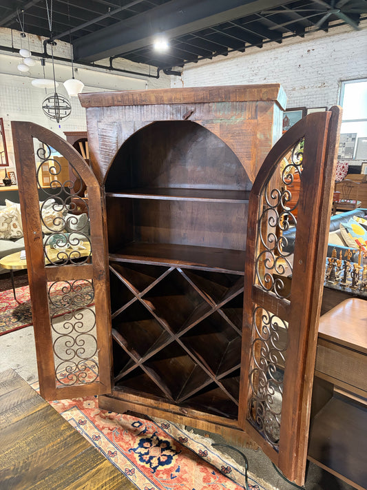 Avendor Arched Double Door Bar Cabinet, 36"W x 18"D x 67.25"H
