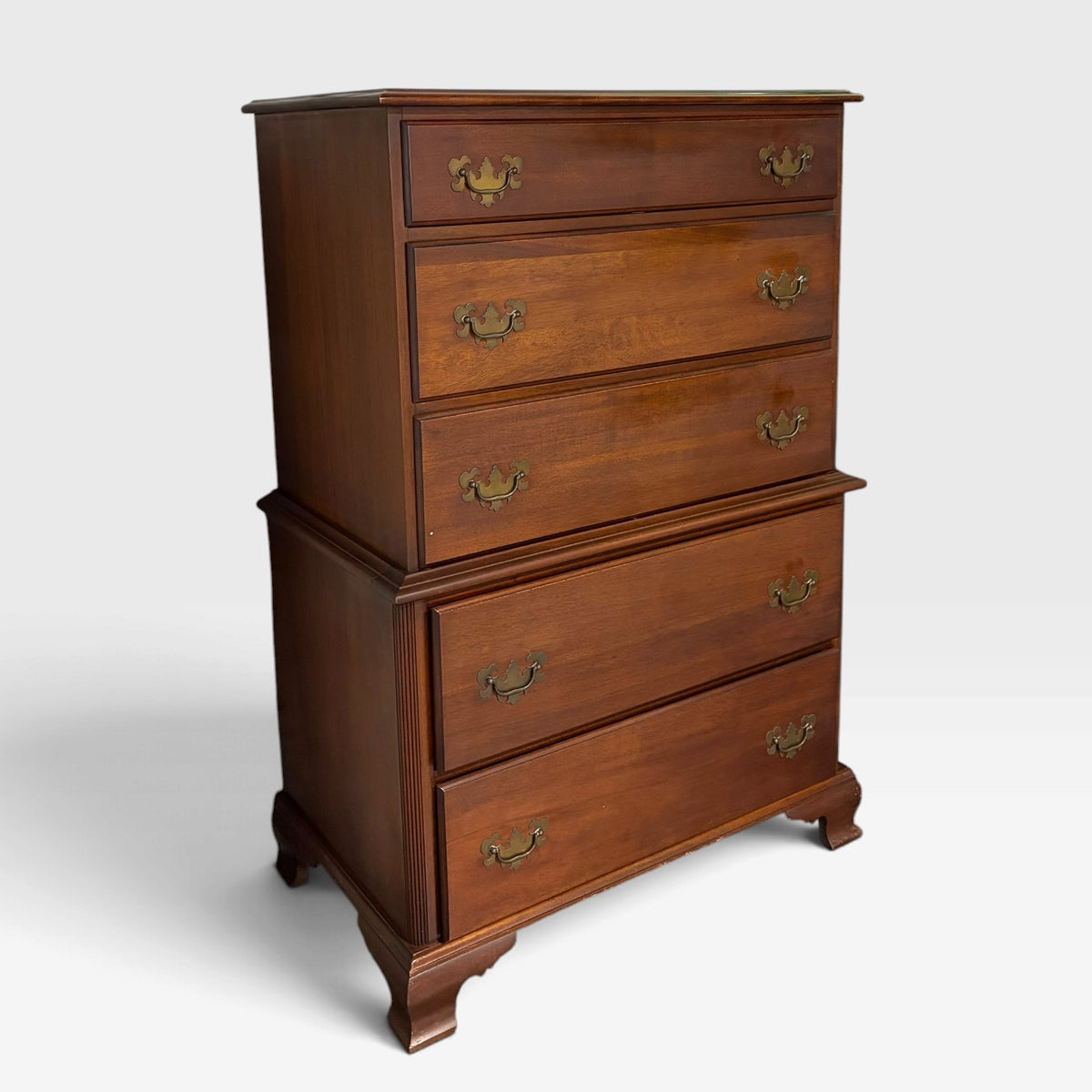 VTG Hungerford Solid Mahogany 5 Drawer Chest, 34"W x 20"D x 50"H