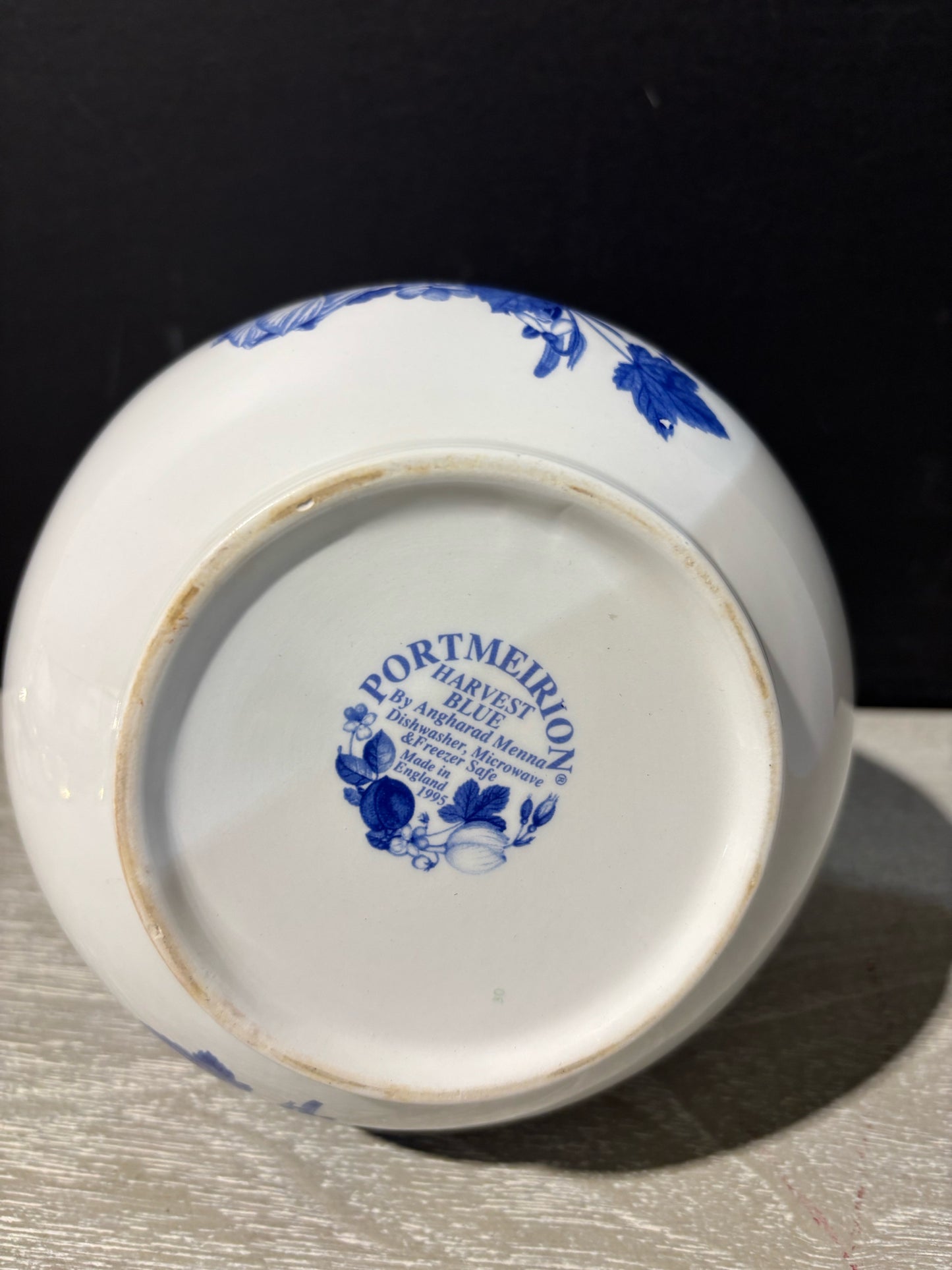Portmeirion Harvest Blue Pitcher 6" W x 6" D x 8" H