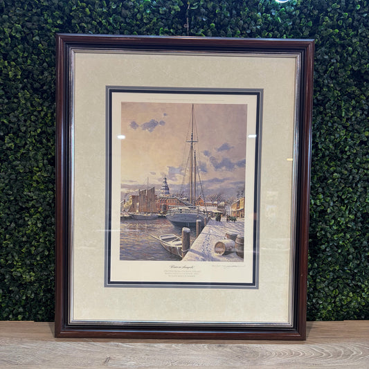 Signed & Numbered Print "Winter in Annapolis" by John Barber, 21"W x 25"H