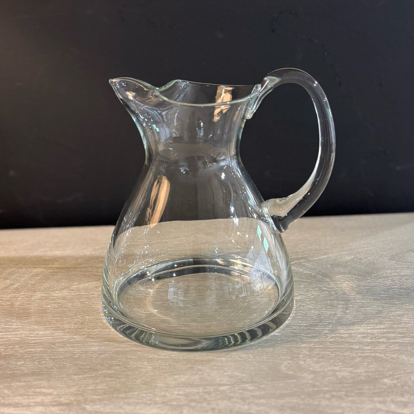 Blown Glass Pitcher 8" W x 8.5" H