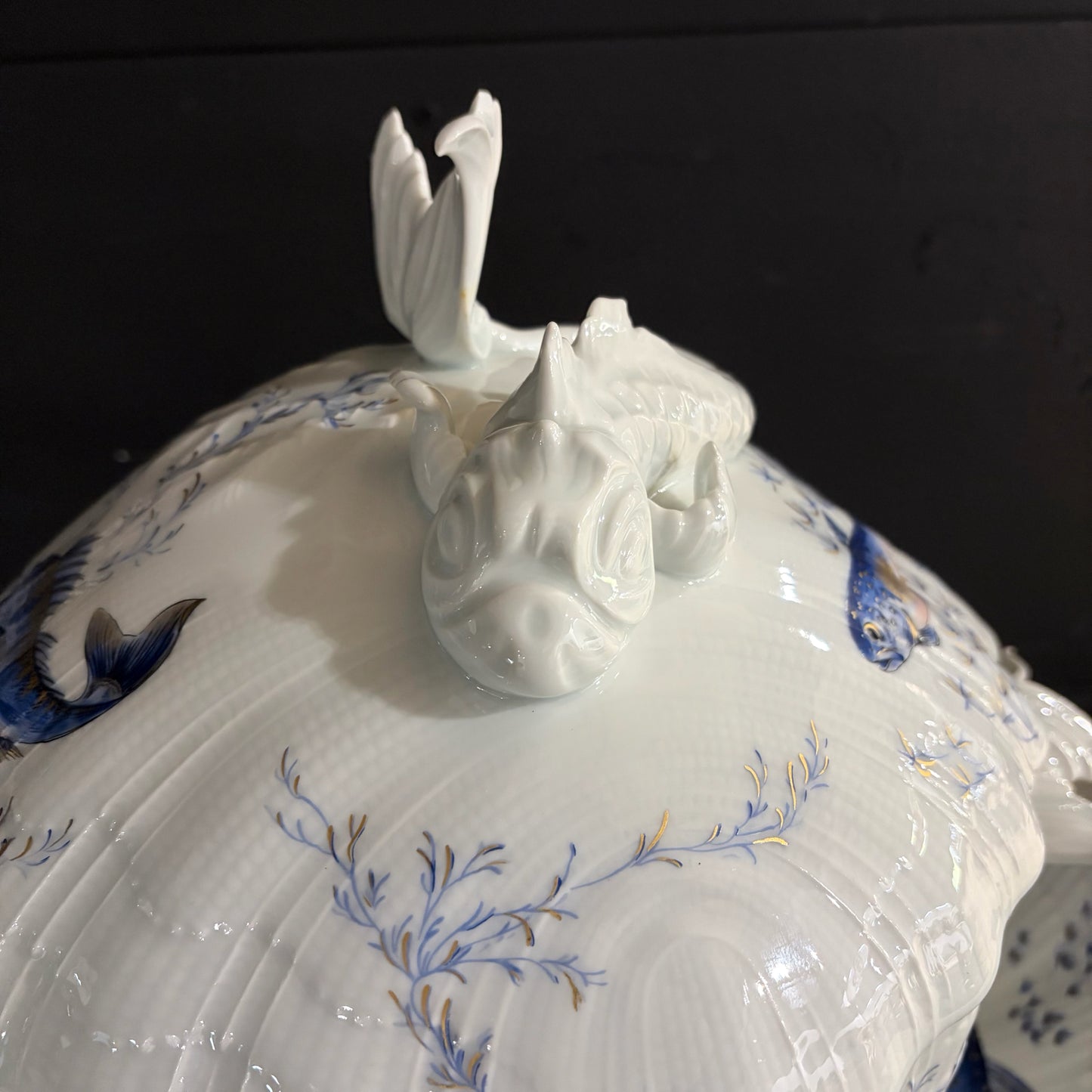 "Corail La Mer" by Limoges Tureen & Underplate, 18"W x 17"D x 13"H