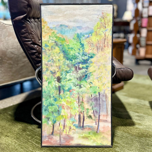 Impressionist Style Landscape, Signed "Perri '67", 16.5" L x 1" W x 32.5" H