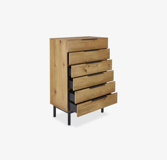 Croft Tall Dresser 6 Drawers, 31.5"W x 17.7"D x 47"H