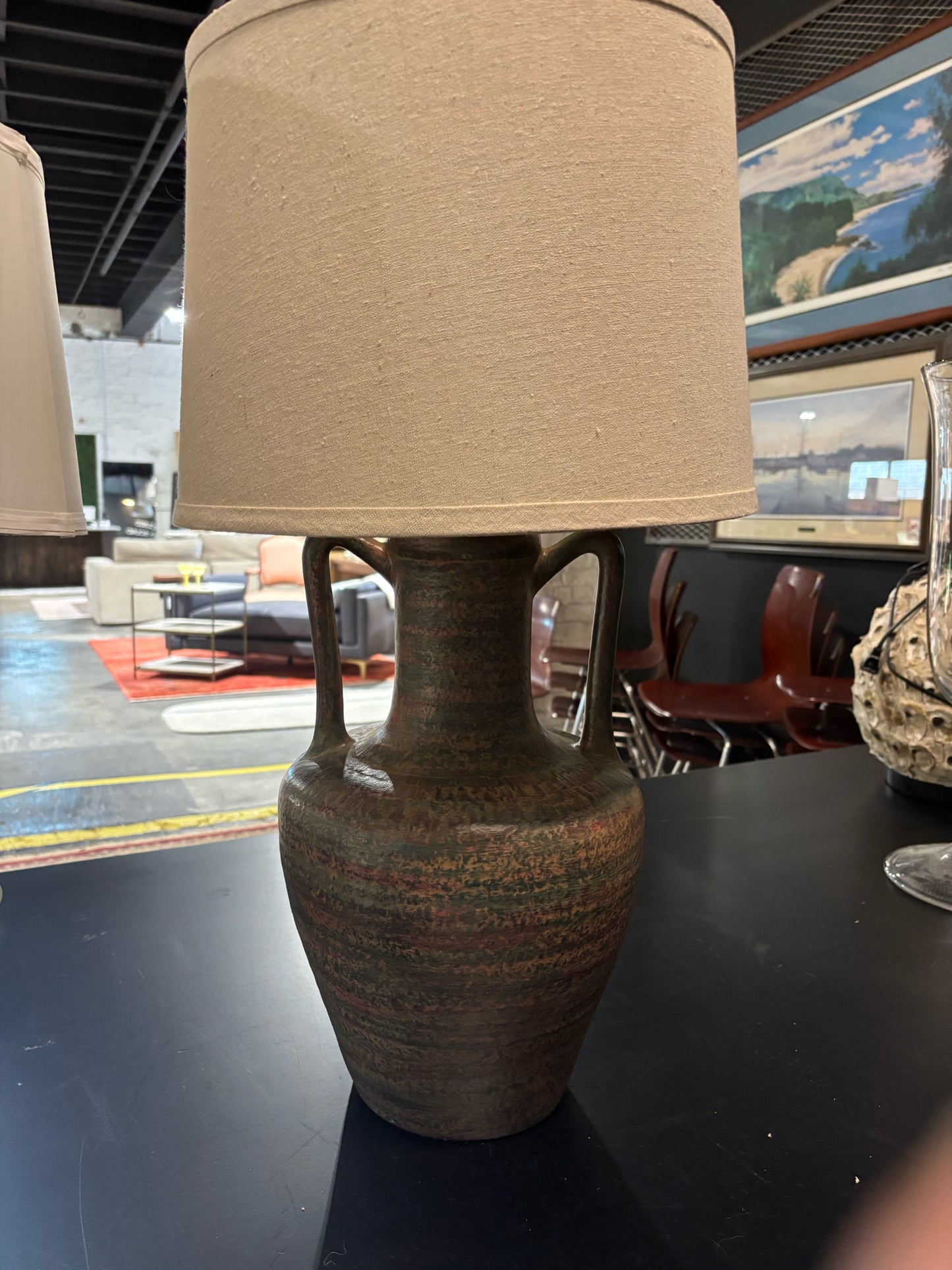 Pottery Jar Lamp 26"h x 12"W