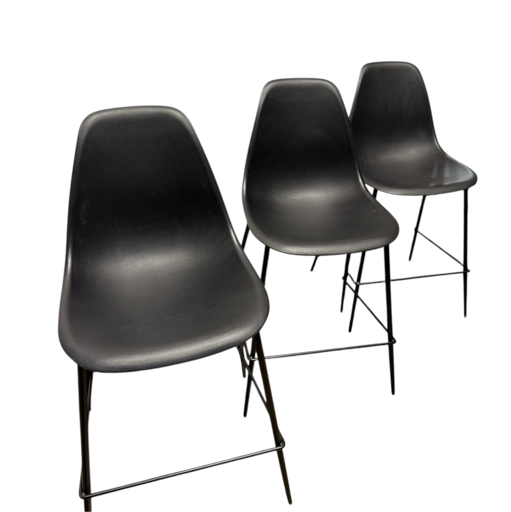 SET of 3 Poly & Bark Isla Counter Stools,18"W x 20"D x 39"H