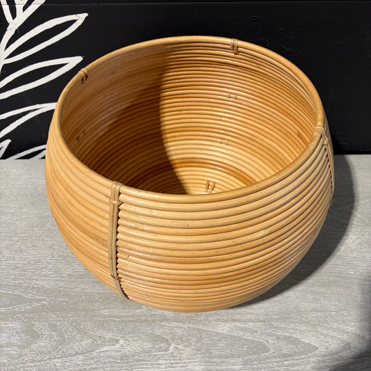 Pencil Reed Rattan Basket, 12"H x 16"Dia