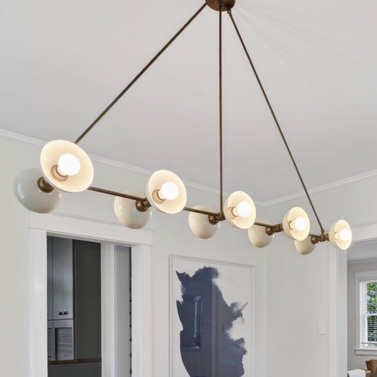 Trapeze Style Light Fixture 60"W x 14"D x 41" Drop/Height
