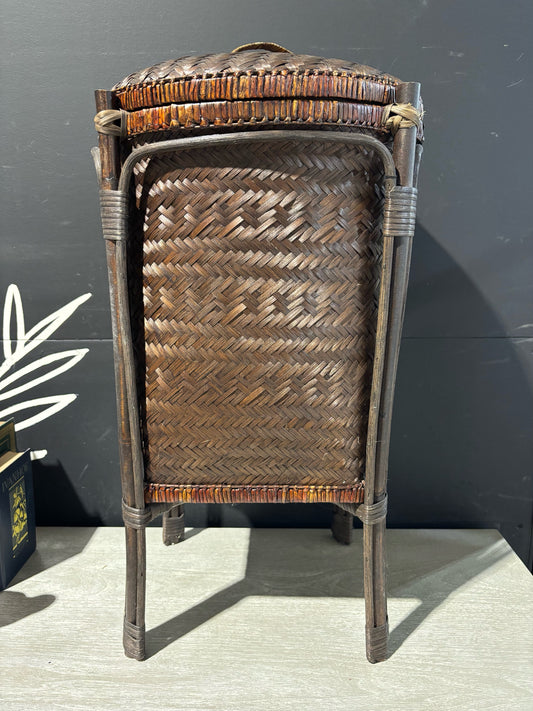 Rattan & Bamboo Basket 49" D x 26" H
