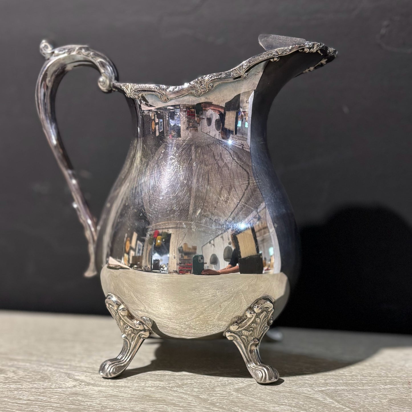 Bristol Silverplate Water Pitcher 9" W x 6" D x 9" H