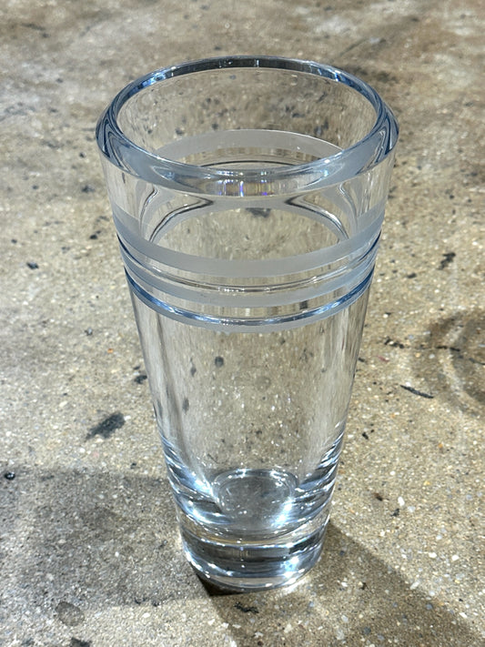 Kate Spade Lenox crystal vase, stripes, 11"H x 5.5"W x 5.5"D