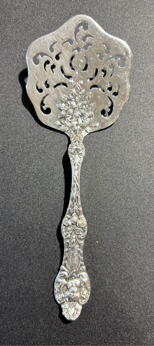 Old Orange Blossom Sterling Server, mono, 6.25" L x 2.5" W x .5" H