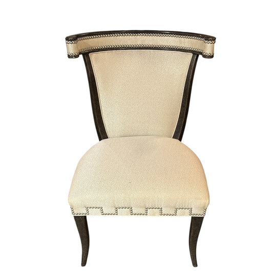 Upholstered chair, nailhead trim, 24"W x 20"D x 35"H