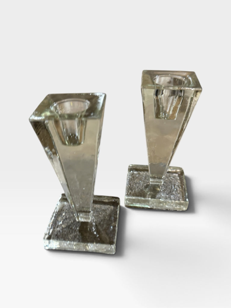 PAIR of Art Deco style candlesticks